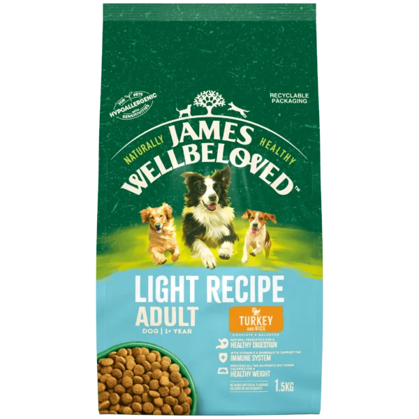 James Wellbeloved Dry Dog Food Adult Light Turkey & Rice