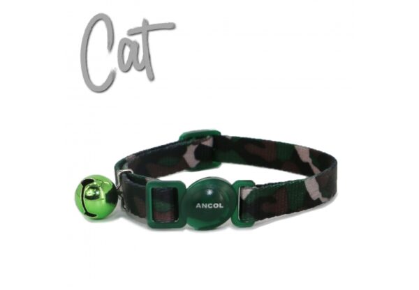 Cammo Safety Cat Collar Green
