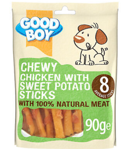 Good Boy Chewy Chicken & Sweet Potato Sticks 90g