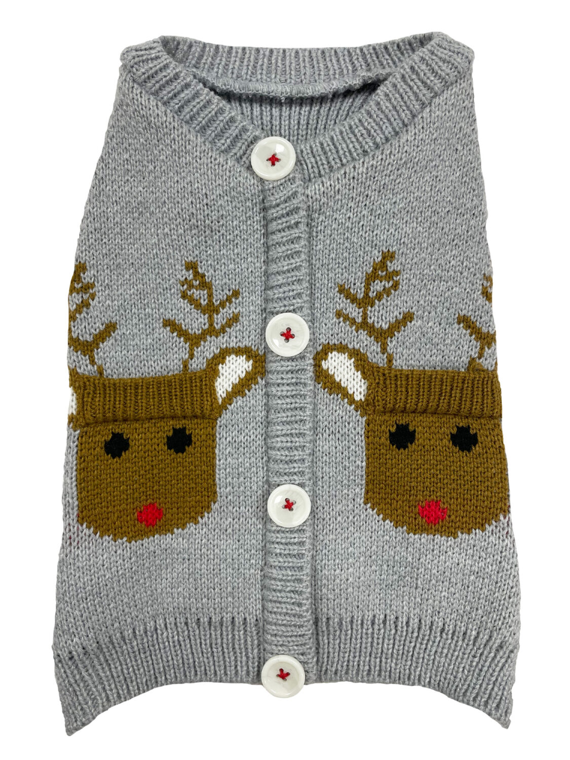 Holly & Robin Reindeer Cardigan For Dogs | The Pet Supermarket