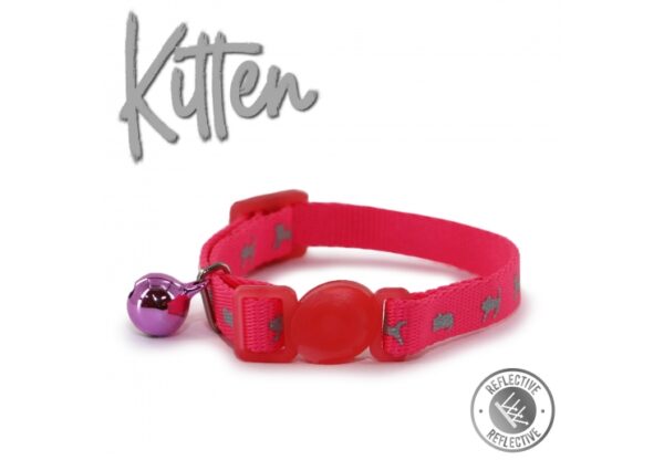 HI-VIS Safety Kitten Collar - Pink: