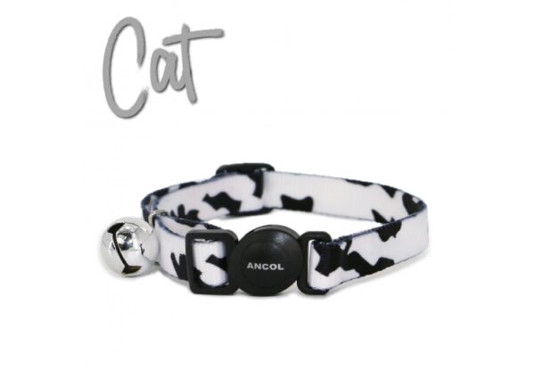 Cammo Safety Cat Collar Black and White