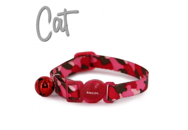 Cammo Safety Cat Collar Pink