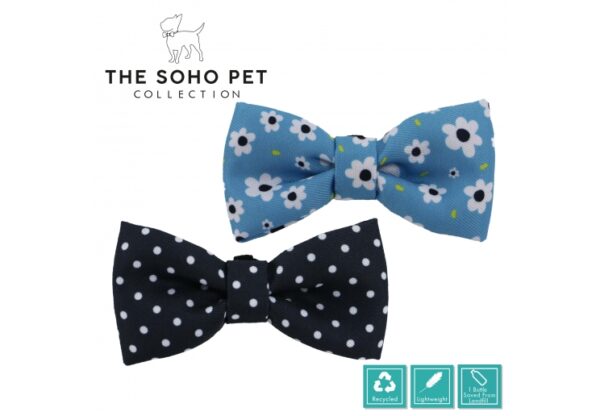 Ancol Daisy & Polka Dot Patterned Bow Tie Set